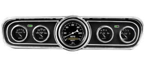 1965-1966 Ford Mustang Adapter Panels w/ Auto Meter Old Tyme Black Gauges