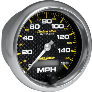 4789 Auto Meter Carbon Fiber 3 3/8" Electric 0-160 MPH Speedometer