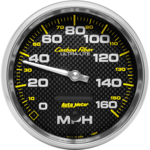 4889 Auto Meter Carbon Fiber 5" Electric 0-160 MPH Speedometer
