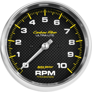 4898 Auto Meter Carbon Fiber 5" In-Dash 10,000 RPM Tachometer