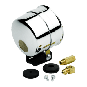 AutoMeter 5203 Chrome Mounting Cup w/ Pedestal for 3 3/8" In-Dash AutoMeter Tachometers or Speedometers
