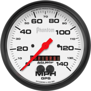 5881 Auto Meter Phantom 5" GPS 0-140 MPH Speedometer