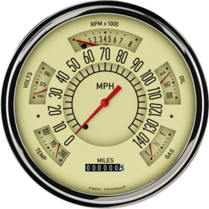 1949-1950 Ford Car Tan Direct Fit Package By Classic Instruments