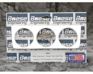 3 Gauge under dash billet aluminum gauge panel for 2 1/16" Auto Meter or VDO gauges