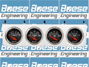 Under Dash Aluminum 4 Gauge Panel w/ Auto Meter Street Rod Series Gauges