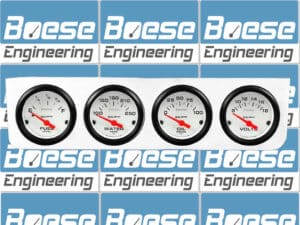 4 Gauge Under Dash Aluminum Panel w/ 2 1/16" Auto Meter Phantom Gauges