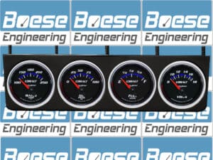 Aluminum Under Dash 4 Gauge Panel With 2 5/8" Auto Meter Cobalt Gauges