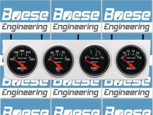 Aluminum Under Dash 4 Gauge Panel w/ 2 5/8" Auto Meter Sport-Comp Gauges