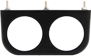 Aluminum Under Dash 2 Gauge Panel for 2 1/16" or 2 1/8" Gauges