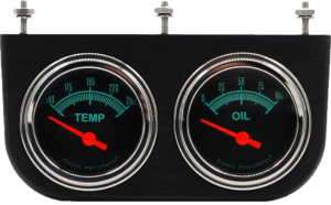 Aluminum 2 Gauge Under Dash Panel w/ Classic Instruments G/Stock Gauges