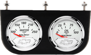 Aluminum 2 Gauge Under Dash Panel w/ Auto Meter Chevy Vintage