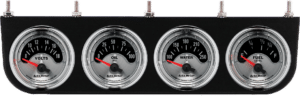 4 Gauge Under Dash Aluminum Gauge Panel w/ Auto Meter American Muscle Gauges