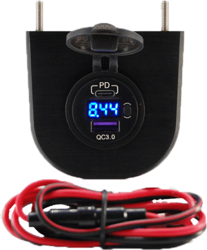 Aluminum Under Dash USB Charging Station (Type C & PD 3.0)