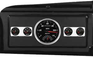 1939-1947 Dodge Truck Billet Aluminum Dash Insert w/ Auto Meter Designer Black II Gauges