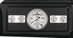 1939-1947 Dodge Truck Billet Aluminum Dash Insert w/ Auto Meter Old Tyme White II Gauges