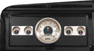 1939-1947 Dodge Truck Aluminum 5 Gauge Panel w/ Classic Instruments Gauges