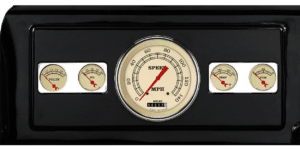 1939-1947 Dodge Truck Aluminum 5 Gauge Panel w/ Classic Instruments Vintage Instruments Gauges