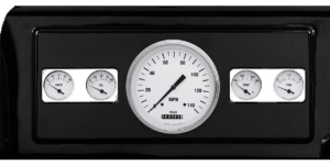 1939-1947 Dodge Truck Aluminum 5 Gauge Panel w/ Classic Instruments White Hot Gauges