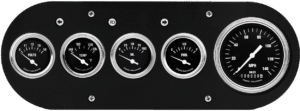1954-1958 Dodge Truck Aluminum 5 Gauge Panel w/ Classic Instruments Hot Rod Gauges