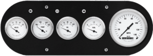 1954-1958 Dodge Truck Aluminum 5 Gauge Panel w/ Classic Instruments White Hot Gauges
