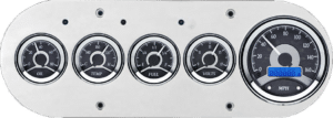 1954-1958 Dodge Truck Billet Aluminum Gauge Panel w/ Dakota Digital VHX-1050 Black Alloy Gauges