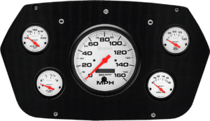 1959-1960 Dodge Truck Aluminum 5 Gauge Panel w/ Phantom gauges