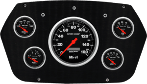 1959-1960 Dodge Truck Aluminum 5 Gauge Panel w/ Sport-Comp gauges