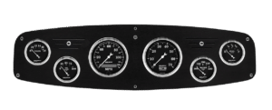 1961-1968 Dodge Truck Aluminum Gauge Panel w/ Auto Meter Old Tyme Black Gauges