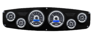 1961-1968 Dodge Truck Billet Aluminum Gauge Panel w/ Dakota Digital VHX Black Alloy Gauges