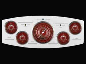 1933-1934 Dodge Car Billet Aluminum 5 Gauge Panel w/ Classic Instruments Gauges