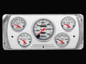 1937 Dodge Car Billet Aluminum Gauge Panel w/ Ultra-Lite gauges