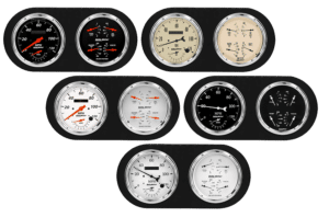 1938 Dodge Car Aluminum Gauge Panel AutoMeter Street Rod Series Gauges (Speedo/Tach)