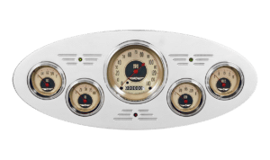 1933-1934 Plymouth Aluminum Gauge Panel w/ Classic Instruments All American Nickel Gauges