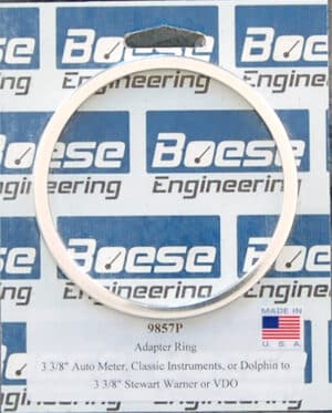 3 3/8" Auto Meter, Classic Instruments, or Dolphin to 3 3/8" Stewart Warner or VDO Adapter Ring set.