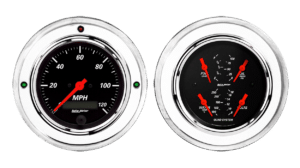 1952-1955 Buick Aluminum Gauge Panels w/ Auto Meter Designer Black Gauges