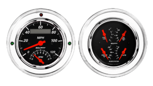 1952-1955 Buick Aluminum Gauge Panels w/ Auto Meter Designer Black Gauges