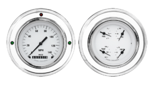 1952-1955 Buick Aluminum Gauge Panels w/ Classic Instruments White Hot Gauges
