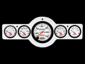 1941-1948 Pontiac Car Billet Aluminum Gauge Panel w/ Auto Meter Phantom gauges
