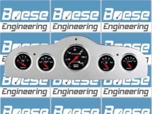 1949-1952 Pontiac Car Billet Aluminum Gauge Panel w/ Auto Meter Street Rod series gauges