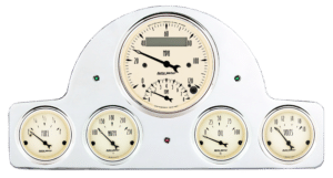 1951-1952 Oldsmobile Aluminum Gauge Panel w/ Auto Meter Street Rod Series Gauges (Speedo/Tach)