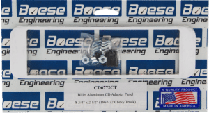 CD6772CT 1967-1972 Chevy Truck Billet Aluminum Stereo Adapter / CD Patch Panel