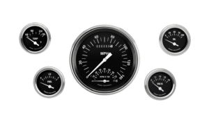 HR65SLF Classic Instruments Hot Rod 5 Gauge Kit (4 5/8" & 2 1/8")