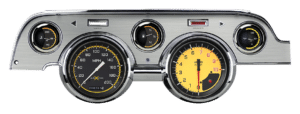 1967-1968 Mustang Package by Classic Instruments (AutoCross Yellow w/ brushed aluminum bezel)