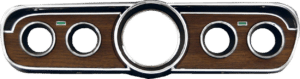 1965-1966 Mustang Bezel Scott Drake (woodgrained metal)