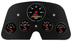 1962-1984 Toyota FJ40 Land Cruiser Aluminum Gauge Panel w/ Auto Meter Designer Black Gauges