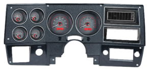 1973-1987 Chevy/GMC Pickup VHX Instruments - Carbon Fiber w/ Red Lighting