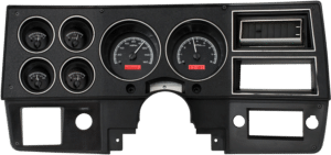 1973-1987 Chevy / GMC Pickup Dakota Digital VHX Instruments - Black Alloy w/ Red Lighting