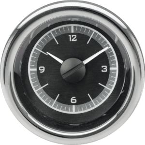 Dakota Digital VLC 2 1/16" Black Alloy Clock w/ White Lighting